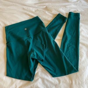Lululemon Green Wunderunder Leggings